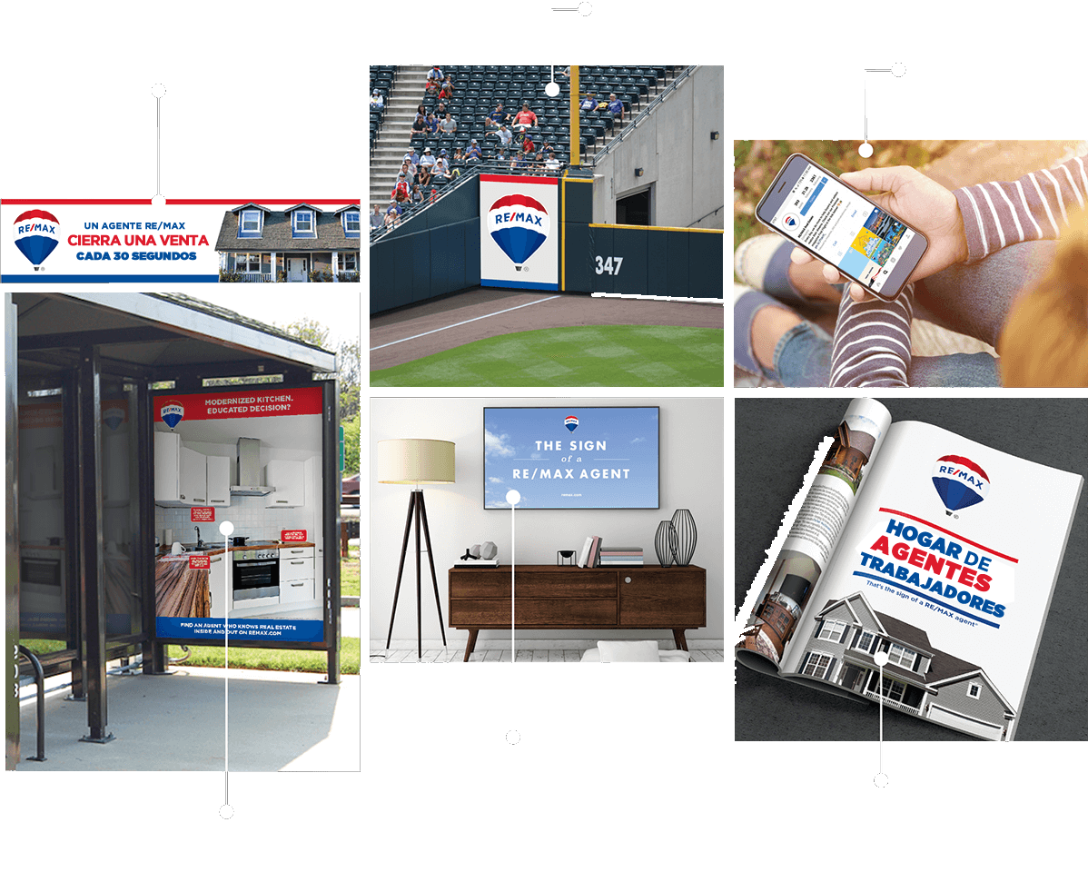 A collage of RE/MAX Advertisements